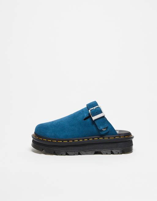 Dr Martens Unisex ZebZag mules in neptune blue 