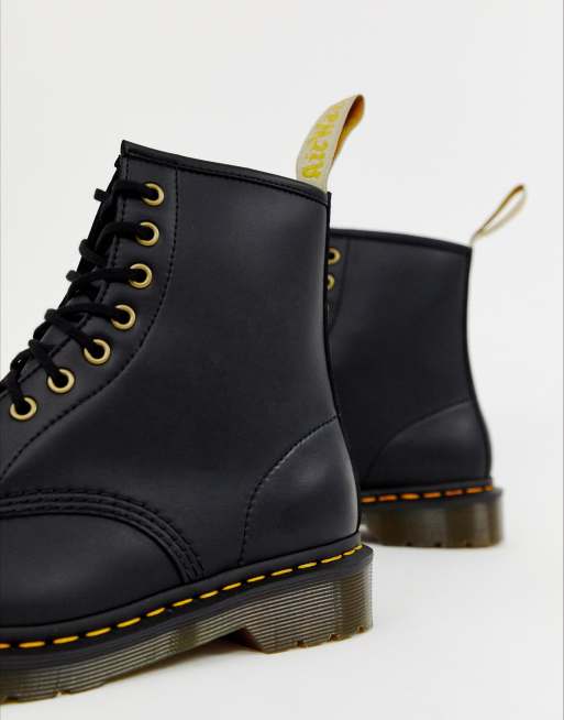 Dr Martens vegan 1460 8-eye boots in black | ASOS