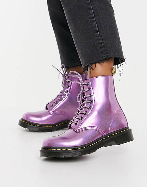 Dr Martens Vegan 1460 classic ankle boots in pink prism
