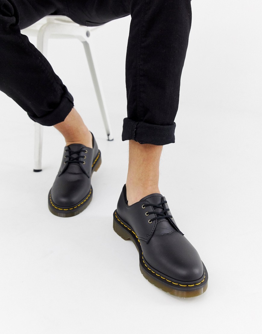 Dr Martens – Vegan 1461 – Svarta skor med 3-snörhål