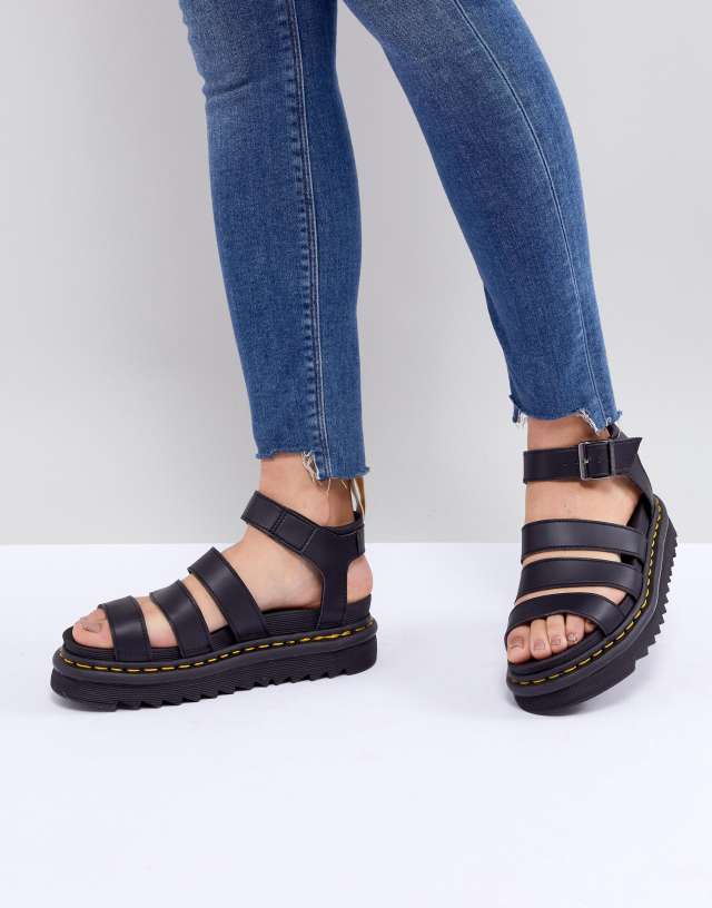 Dr Martens Vegan Blaire chunky sandals in black