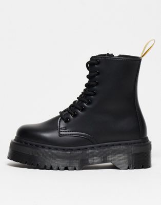 Dr Martens Vegan Jadon II mono boots in black felix rub off