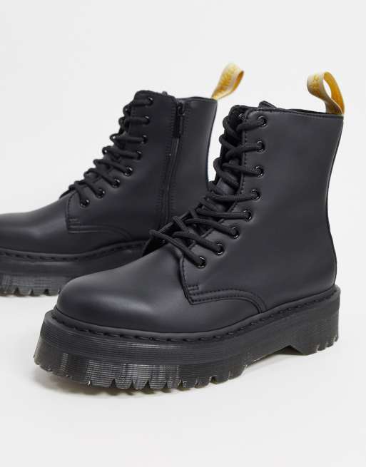 Vegan platform combat boots sale