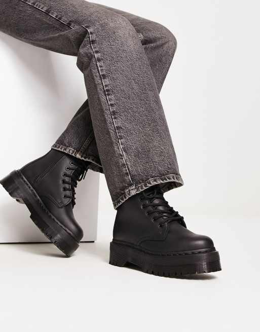 Dr Martens Vegan Jadon Stiefel in Schwarz mit dicker Sohle ASOS