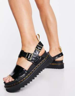 Dr Martens Vegan - Voss - Sandalen in Schwarz