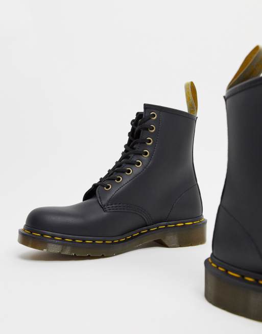 Dr Martens - Veganske 1460 - Sorte støvler med 8 snørehuller  , 3 af 4