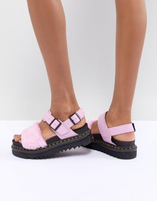 pink doc marten sandals