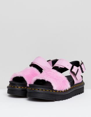 fluffy dr martens sandals