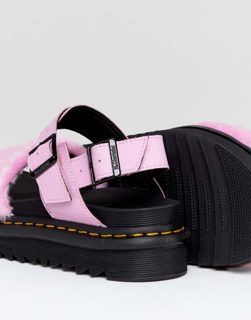 Dr martens voss discount fluffy pink sandals