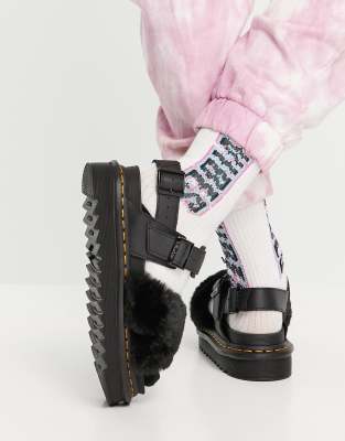 dr martens fluffy sandals
