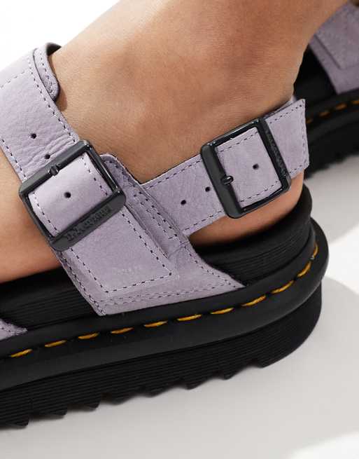 Dr Martens - Voss II - Lyslilla sandaler med krydsremme i læder, 4 af 4