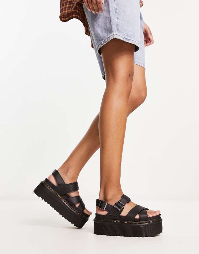 Dr Martens Voss ii quad sandals in black