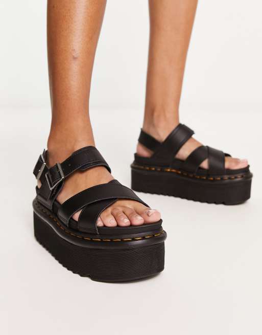 Frugal Irónico Teleférico Dr Martens Voss ii quad sandals in black | ASOS