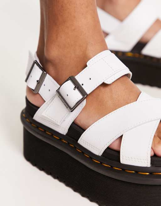 Dr Martens Voss ii quad sandals in white ASOS