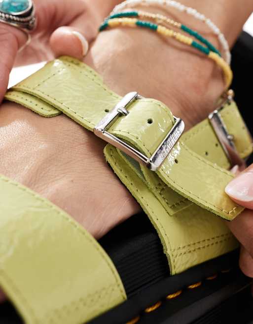 Dr Martens Voss II sandals in lime green