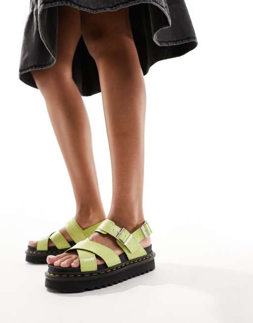 Dr Martens Voss II sandals in lime green ASOS