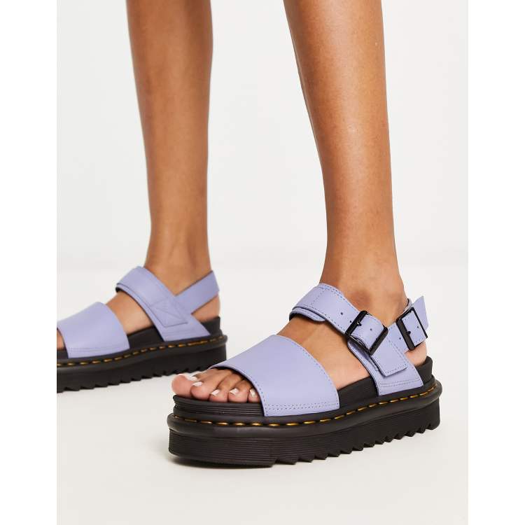 Dr Martens Voss leather sandals in zen blue