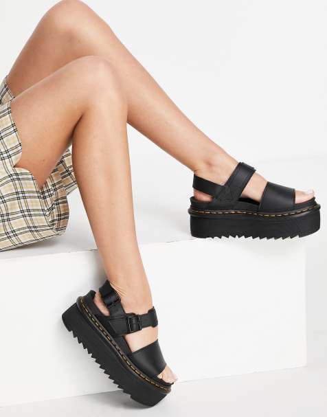 Dr Martens Voss Quad sandals in black - view 1