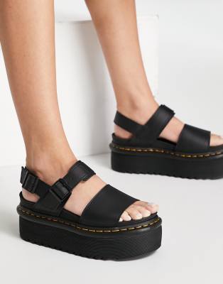 doc marten black platform sandals