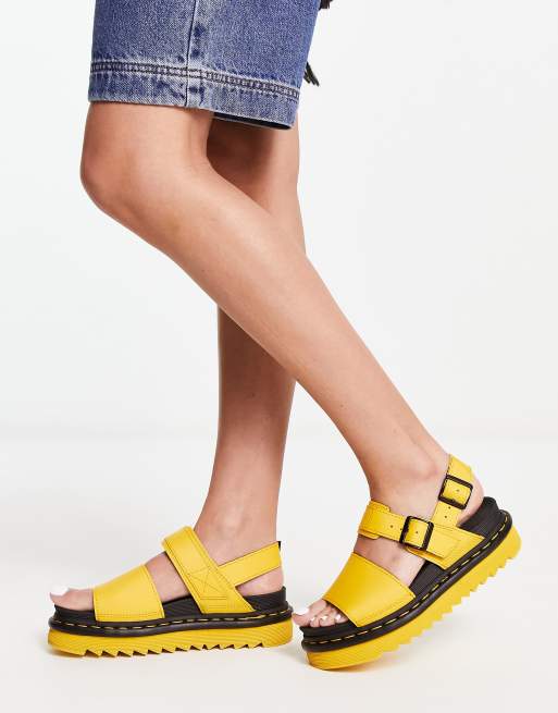 Dr Martens Voss sandals in yellow