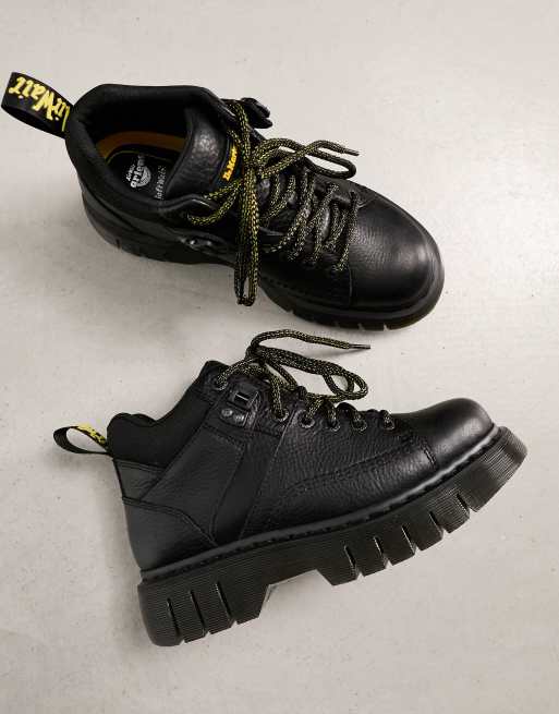 Dr Martens – Woodard – Schuhe aus Grizzly-Leder in Schwarz mit 7 Ösen, 4 von 4