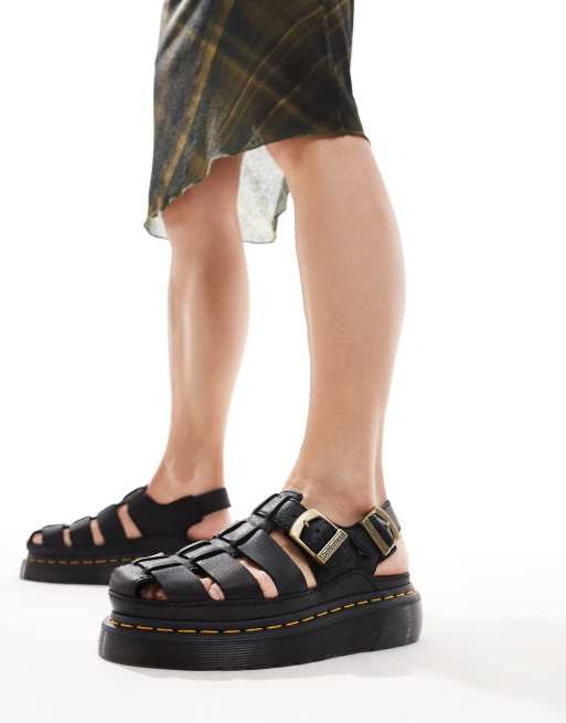 Dr. Martens - Wrenlie - Quad - Sandalen met bandjes in zwart, 4 van 4