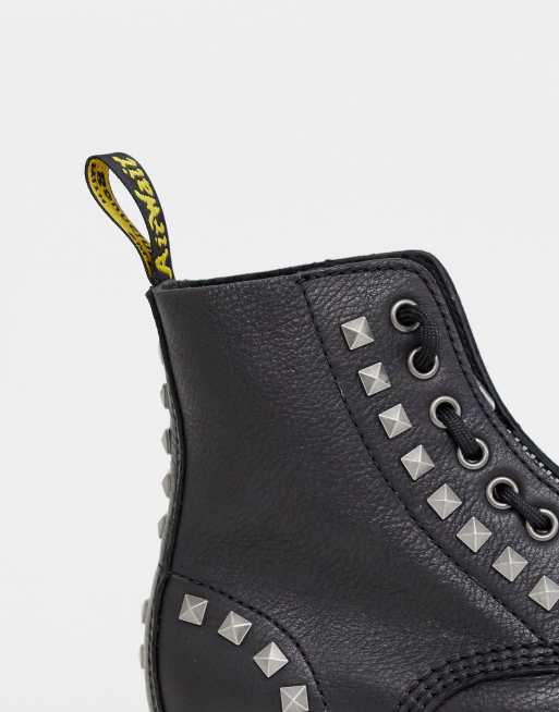 black studded doc martens