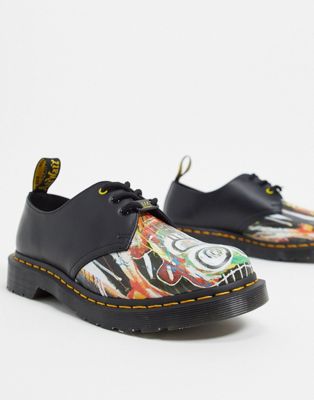 Dr Martens x Basquiat 1461 3 eye shoes in black | ASOS