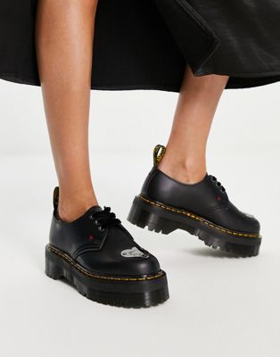 Dr Martens x betty boop 1461 quad shoes in black