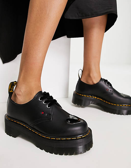Dr Martens x betty boop 1461 quad shoes in black | ASOS