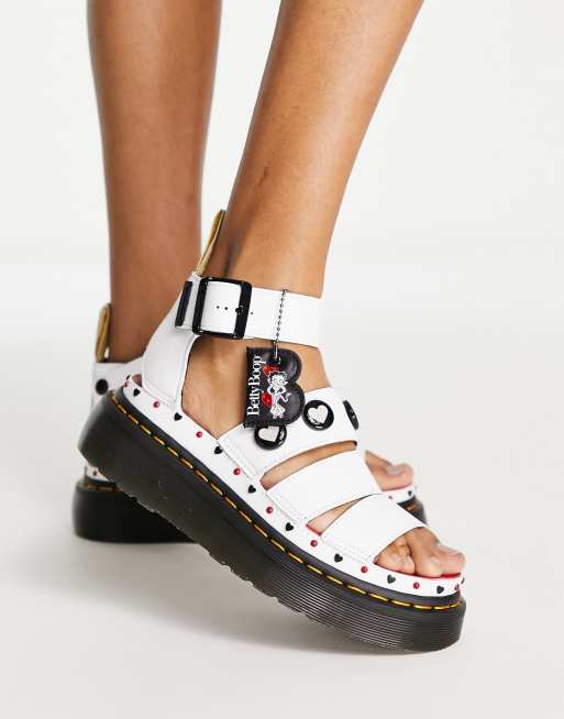 Dr marten clarissa sandals hot sale white