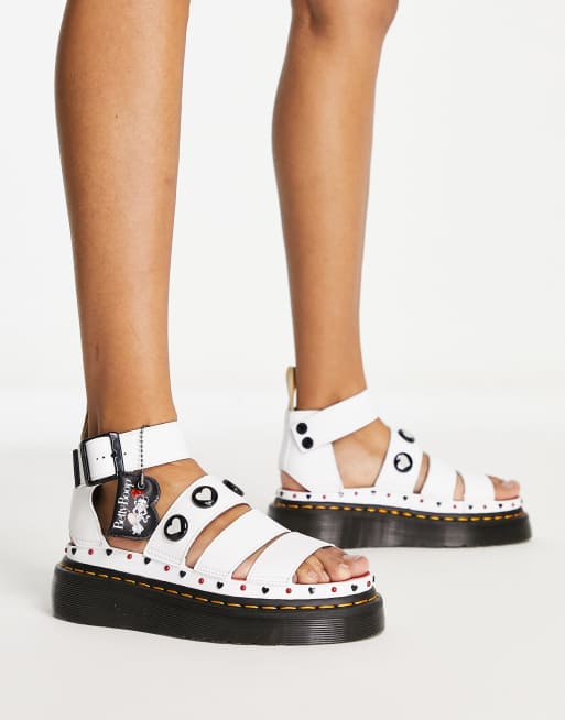 Doc martens sale clarissa sandals white