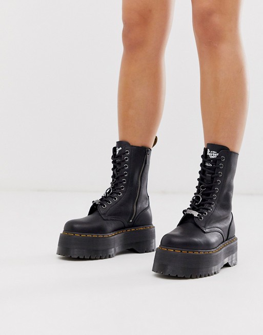 Dr Martens x Dolls Kill Jadon Max quad flatform ankle boots in black