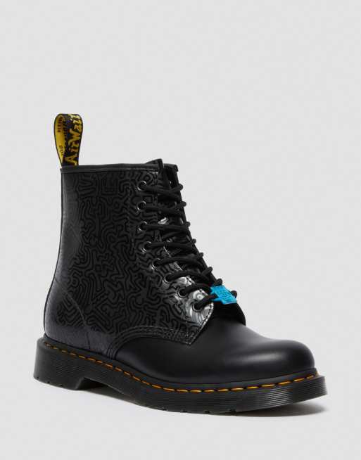 Dr Martens x Keith Haring 1460 8 eye boots in black