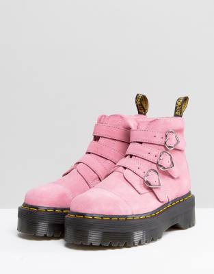doc martens noir avec rose