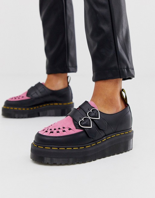 Dr Martens X Lazy Oaf Creeper Chunky Shoe In Pink Asos