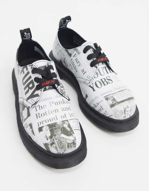 Dr Martens x Sex Pistols 1461 flat lace up shoes in white