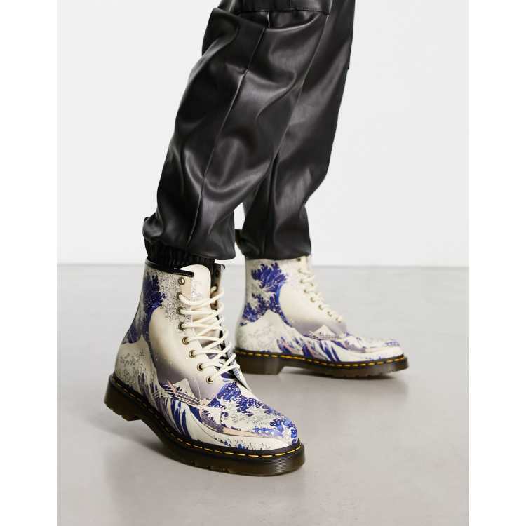 Dr Martens x the met 1460 8 eye boots in bone masterpiece