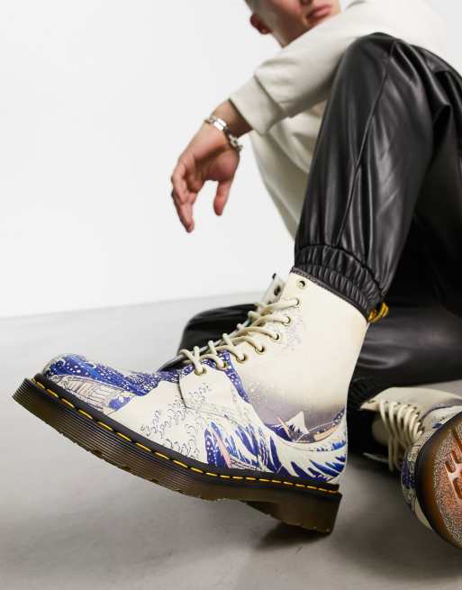 Dr Martens x the met 1460 8 eye boots in bone masterpiece