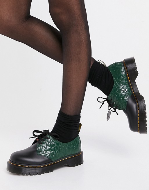 Dr Martens x X Girl chunky flatform shoes with logo laces in black