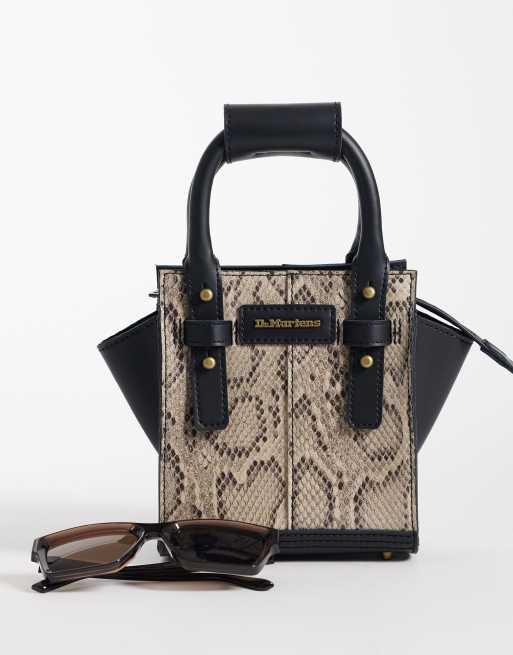 Dr Martens XS tote bag in snake print, 2 of 4