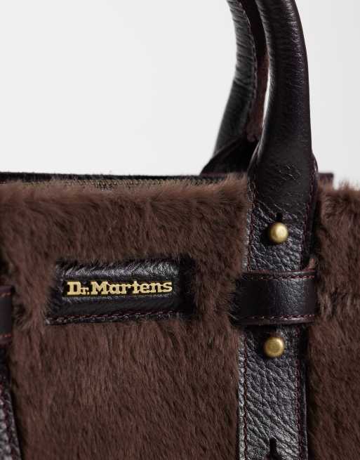 Dr Martens XS tote bag in spiced brown fur, 3 of 4