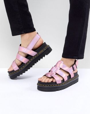 pink doc marten sandals