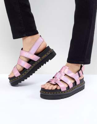 doc marten pink sandals