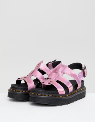 dr martens metallic sandals