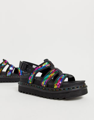 sequin flip flops in vibrant colors