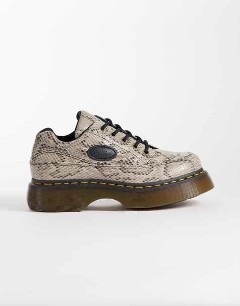 Dr Martens - zapatos Buzz de 5 ojales con estampado de serpiente - view 1