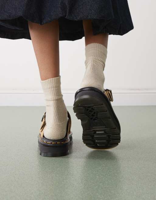 Dr. Martens – ZebZag – Brązowe zamszowe mule | ASOS