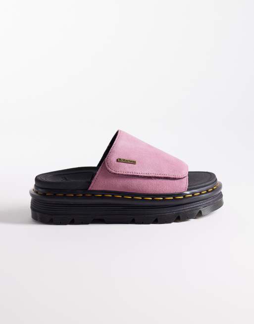 Dr Martens – ZebZag – Klapki w zgaszonym różowym kolorze, 2 z 4