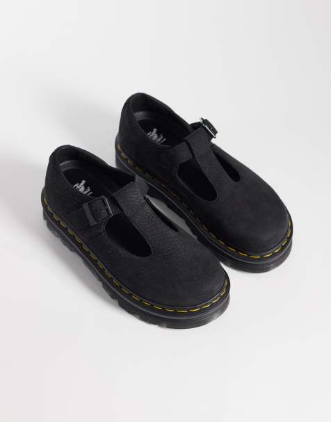 Dr Martens - ZebZag - Mary Jane schoenen in zwart gefreesd nubuck - view 1